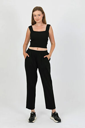 Nomira Beli Lastikli Gabardin Pantolon TNS-4156