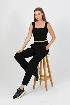 Nomira Beli Lastikli Gabardin Pantolon TNS-4156