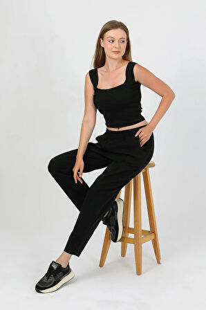 Nomira Beli Lastikli Gabardin Pantolon TNS-4156