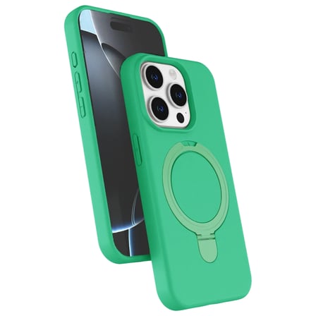 Apple iPhone 15 Pro Max Regal Magsafe Standlı Kapak - Yeşil