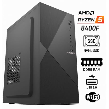 Xaser BusinessX110 Ryzen 5 8400F 16GB DDR5 Ram 512GB SSD GT610 Ekran Kartı Ofis Bilgisayarı