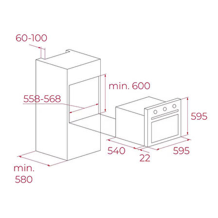 Teka HEB 627 Inox Ankastre Fırın