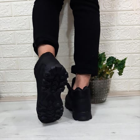 Luttoon 2035 Siyah Kürklü Fermuarlı Kaymaz Erkek Bot