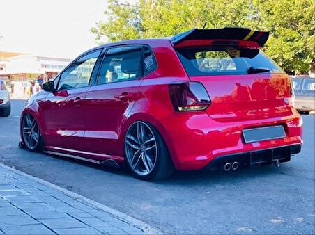 Volkswagen Polo 2010-2017 İçin Batman Spoiler Parlak Siyah
