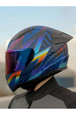 Rapıd 2 Race Optik Kask Gökkuşağı Cam Spoıler