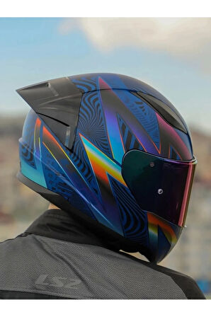 Rapıd 2 Race Optik Kask Gökkuşağı Cam Spoıler