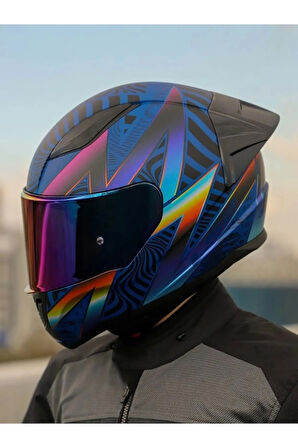 Rapıd 2 Race Optik Kask Gökkuşağı Cam Spoıler