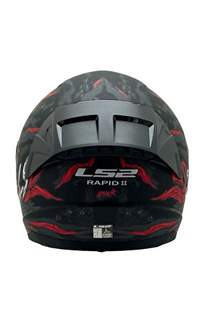 Rapıd 2 Race Kaıju Mat Siyah-kırmızı Kask