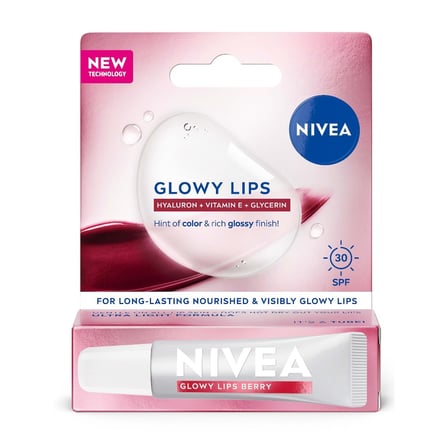 Nivea Glowy Lips Berry SPF 30 Dudak Bakım Kremi 10 Ml - 3 Adet