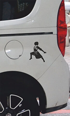 Kafkas Dansçı Folyo Kesim Etiket (Siyah) 15 Cm