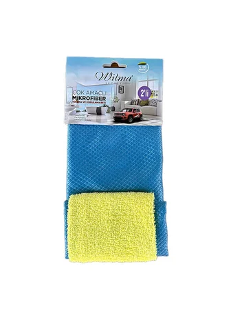 Çok Amaçlı Mikrofiber 2 li Bez Cam Bezi ve Kurulama Bezi