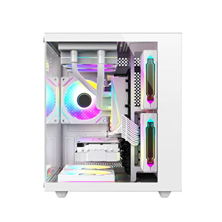 Xaser Cube X60 Ryzen 7 5700x 32GB Ram 1TB M.2 NVMe SSD 8GB RTX4060 Beyaz Masaüstü Oyuncu Bilgisayarı