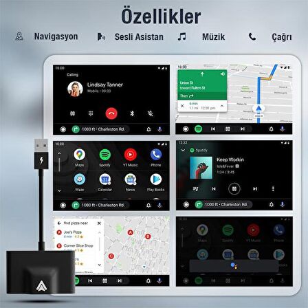 Coofbe Kablosuz Android Auto Car Play Cevirici  Android Cihazlar İçin Car Kablosuz Car Play Cevirici