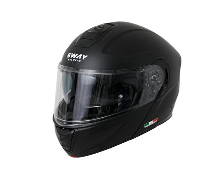 Sway SW 917 DOUBLE VİZOR PINLOCK READY MAT BLACK KASK