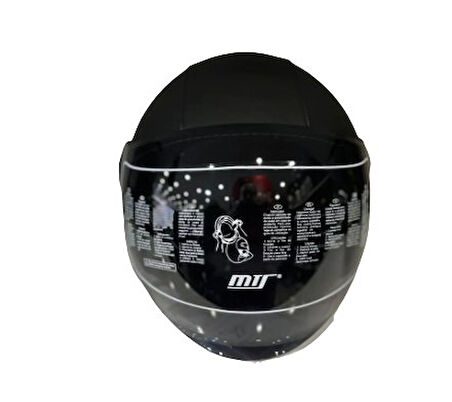 FX-101 Deri Kaplama Siyah Açık Kask