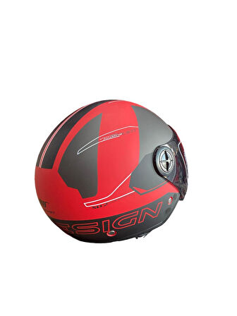 FX-101 Mat Kırmızı Motosiklet Açık Kask