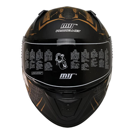 MTS M-801 ANUBIS GOLG GÜNEŞ VİZÖRLÜ KASK (SİYAH CAMLI)