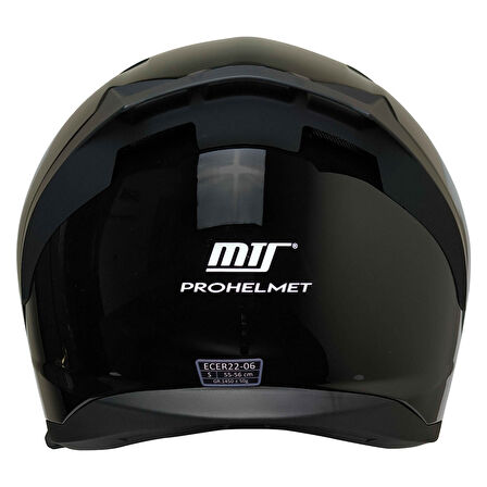 MTS M-801 MAT SİYAH-GOLD GÜNEŞ VİZÖRLÜ KASK (GOLD CAMLI)
