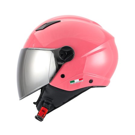 Sway SW 765 Güneş Vizörlü Yarım Motosiklet Kaskı Pembe