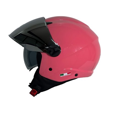 Sway SW 765 Güneş Vizörlü Yarım Motosiklet Kaskı Pembe