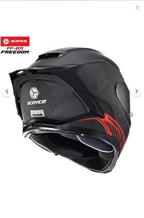 Scoyco FF-871 FREEDOM GÜNEŞ VİZÖRLÜ KAPALI KASK (SİYAH CAMLI)