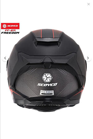 Scoyco FF-871 FREEDOM GÜNEŞ VİZÖRLÜ KAPALI KASK (SİYAH CAMLI)