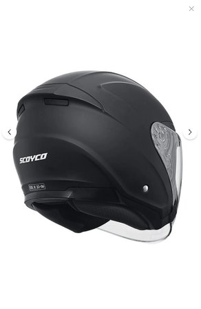 Scoyco OF-669 MAT SİYAH YARIM KASK -obsidian- (GÜNEŞ VİZÖRLÜ)