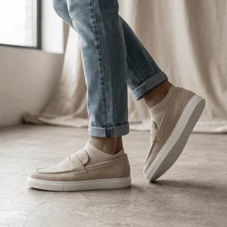 Erkek Loafer Ayakkabı Günlük Rahat Bağcıksız Süet Casual Klasik Ayakkabı Tarz0580