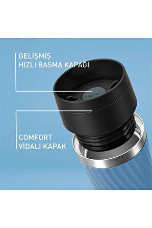 Travel Mug Easy Twist Termos Mavi- 0,36 Litre