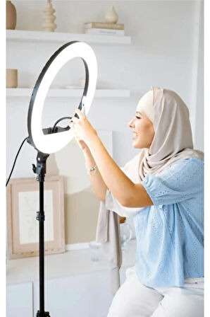 18 İnç Ring Light 45 cm 55W 480 Ledli Çantalı ve Kumandalı Profesyonel Çekim Işığı