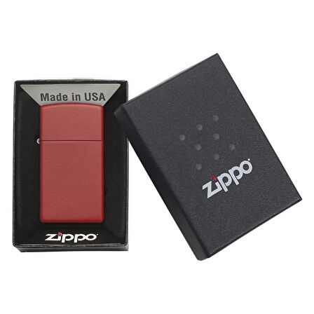 Zippo 1633 Slim Red Matte Çakmak - 1633-045526