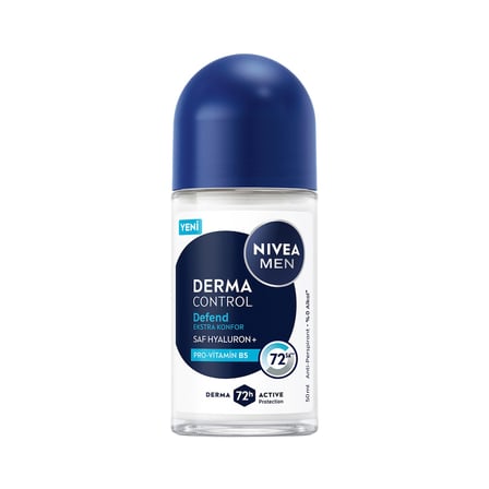 NIVEA MEN Erkek Roll-on Deodorant Derma Control Defend Tahriş Karşıtı 50 Ml - 4 Adet