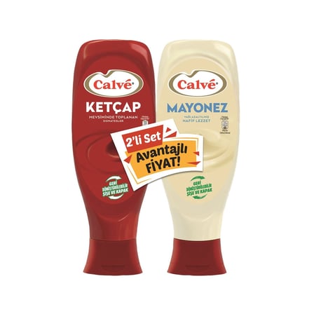 Calve Ketçap + Mayonez 1,15 Kg Pratik Sos 2'li Ekonomik Paket - 2 Adet