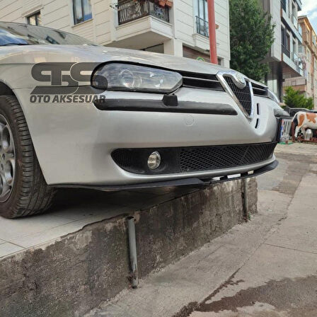 Alfa Romeo 156 Cupra R Uyumlu Ön Lip Mat Siyah Ön Tampon Lip