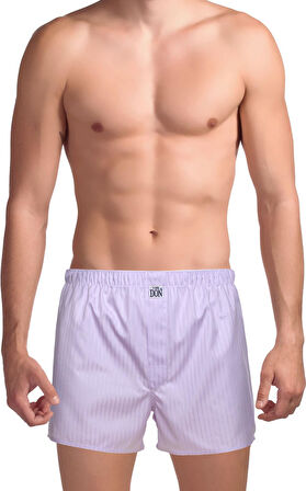 The DON Poplin Erkek Boxer Lavanta Çizgili