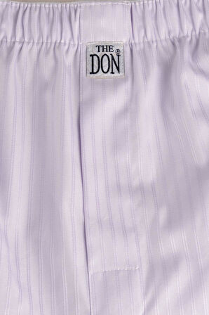 The DON Poplin Erkek Boxer Lavanta Çizgili