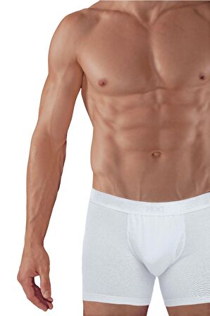 The DON Organic Blended Long Leg Erkek Boxer Beyaz