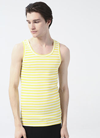 The Don Beyaz - Sarı Erkek İç Giyim Atlet 100TDNATL007038