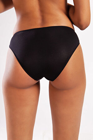 Golshan Goldy Mini Slip, Kadın Dantelli Siyah Külot