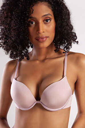 Golshan Garland Heavy Push up Bra, Açık Pembe Konforlu ve Şık Sütyen