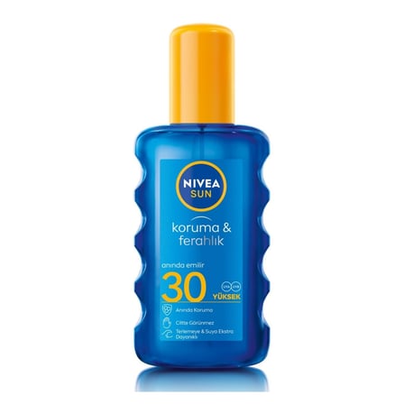 NIVEA SUN SPF30 Güneş Koruyucu ve Ferahlatıcı Transparan Vücut Spreyi 200 Ml