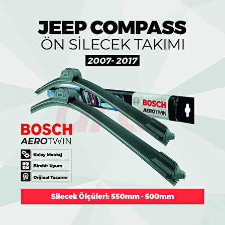 JEEP Compass Bosch Aerotwin Ön Silecek Takımı (2006-May.2017)