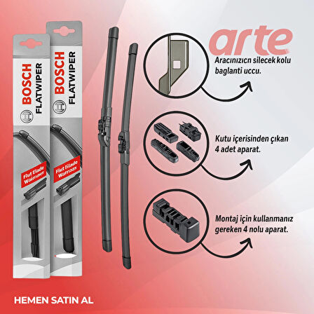 Volkswagen Taigo Ön Silecek Takımı 2021-2025 Uyumlu | Bosch AeroEco Serisi | 2'li Set