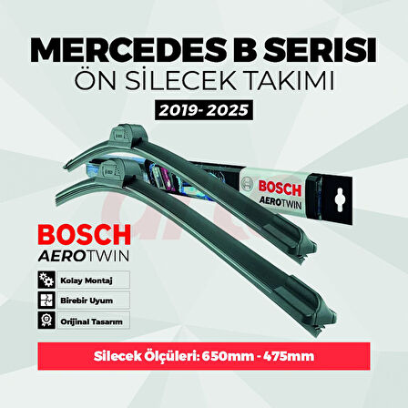 Mercedes Benz B160 Bosch Aerotwin Ön Silecek Takımı (Ara. 2018-2025)