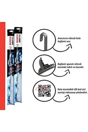Kia EV3 2024–2026 Bosch Aerotwin Ön Silecek Takımı (650-450 mm / Çengel Tip)