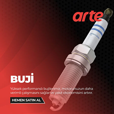 Bosch Platinyum İridyum EVO Buji | Renault Captur 0.9 TCe (2013-2020) Uyumlu | 3 Adet |