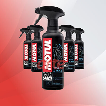 Motul E1 Wash & Wax Motosiklet Temizleme Spreyi | Susuz Temizlik ve Parlatma | 400 ml |