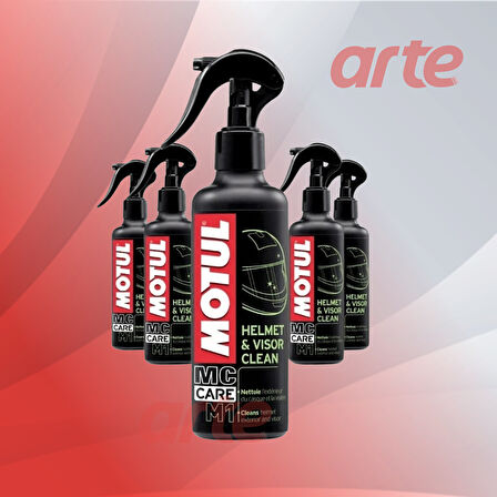Motul M1 + M2 + E2 Motosiklet Bakım Seti | Kask Temizleyici, Kask İç Temizleyici ve Temizlik Köpüğü | 3’lü Set |