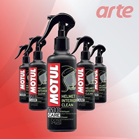 Motul M1 + M2 + E2 Motosiklet Bakım Seti | Kask Temizleyici, Kask İç Temizleyici ve Temizlik Köpüğü | 3’lü Set |