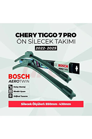 Chery Tiggo7 Pro Max Ön Silecek Takımı 2022-2025 Uyumlu | Aerotwin Serisi | 2'li Set |
